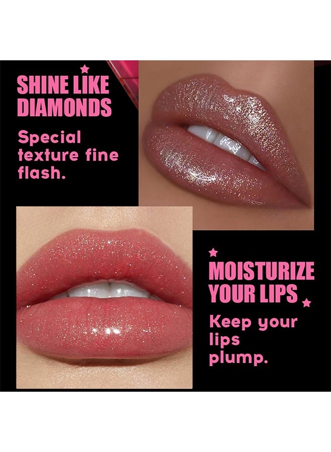 RoyueS Glitter Marble Lipstick, Five-Pointed Star Pearlescent Lip Gloss, Long Lasting Non-sticky Highly Pigmented Shimmer Delicate Lip Glaze for Daily Lip Makeup # ARISTA - Image 5