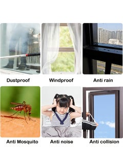 XiuWoo 16.4 Inch Self Adhesive Seal Strip Weatherstrip for Windows and Doors House Soundproofing, Pile Self Adhesive Weatherstrip Seal Strip Sealer Draft Stoppers, 0.35 Wide × 0.2 Inch Thick, (Gray)  - Image 4