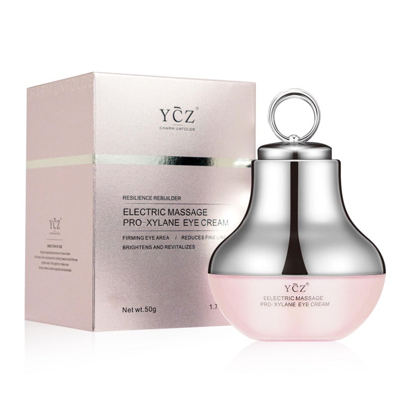 Ycz Electric Massage Eye Cream, 2-In-1 Firming Eye Moisturizer for Under Eye Care, Targets Dark Circles and Fine Lines, Deep Hydration Soothes Eye Fatigue, Suitable Lightweight Texture for Daily Use - Image 1