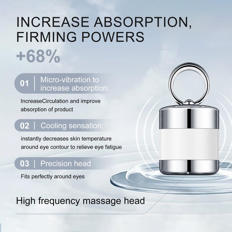 Ycz Electric Massage Eye Cream, 2-In-1 Firming Eye Moisturizer for Under Eye Care, Targets Dark Circles and Fine Lines, Deep Hydration Soothes Eye Fatigue, Suitable Lightweight Texture for Daily Use - Image 4