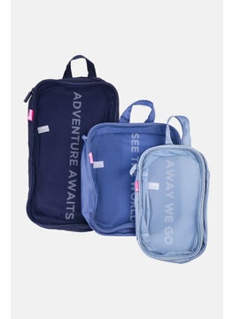 3 Pcs Packing Cubes, Navy Combo