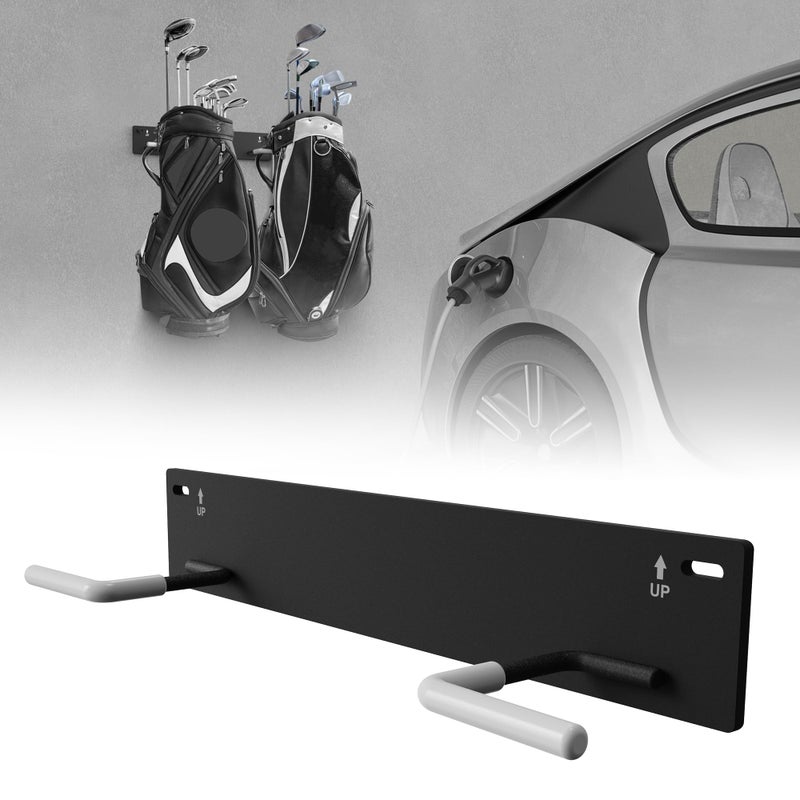 Chenteel Golf Bag Wall Mount Rack for Garage Black Steel 1 Pack Easy Install OfftheFloor Storage - Image 2