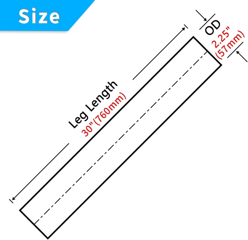 FGJQEFG 2.25 Inch Straight DIY Custom Mandrel Exhaust Pipe, 30 Inch Length, T304 Stainless Steel - Image 2