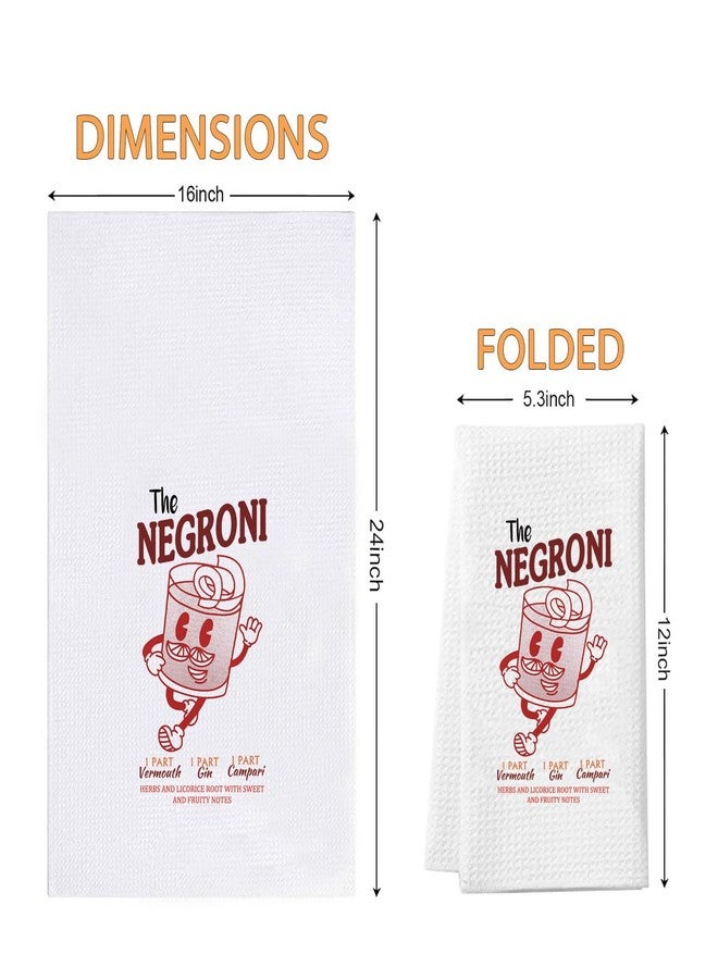 WCGXKO Negroni Cocktail Lover Negroni Recipe Kitchen Towel Italian Cocktail Gift Bachelorette Gift (The Negroni Towel) - Image 2