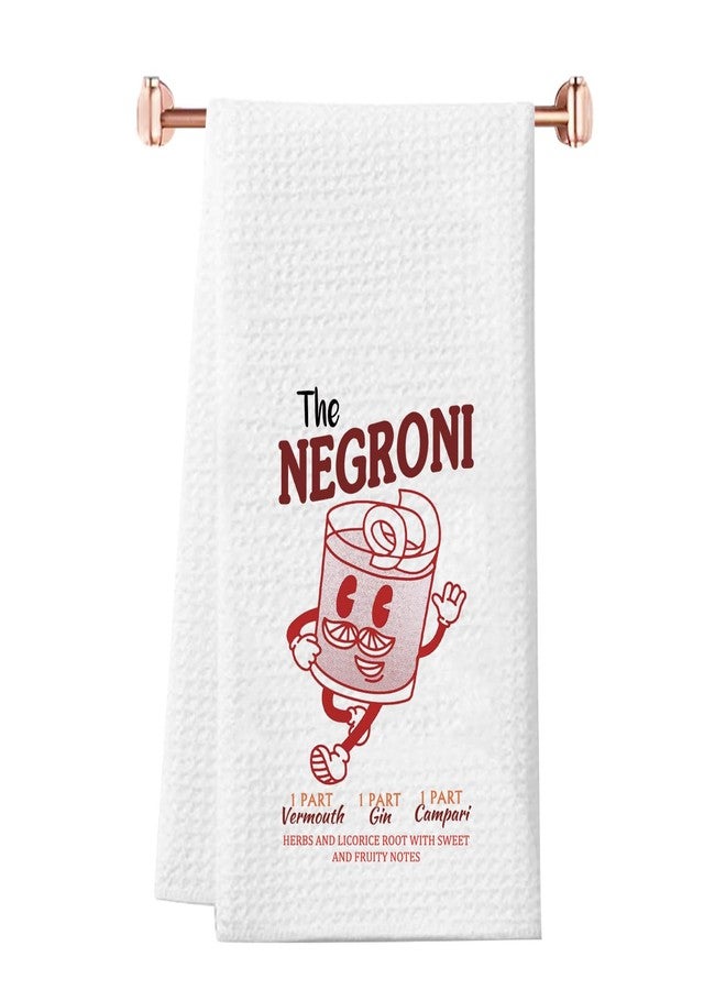 WCGXKO Negroni Cocktail Lover Negroni Recipe Kitchen Towel Italian Cocktail Gift Bachelorette Gift (The Negroni Towel) - Image 1