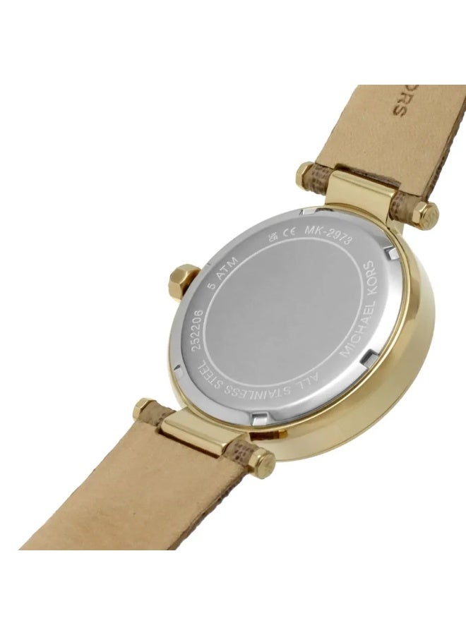 Michael Kors Women Michael Kors Parker Women’s Analog Quartz Watch with Gold Dial & Brown Strap – MK2973 - Image 5