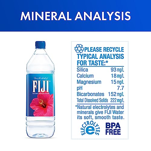 FIJI Natural Artesian Bottled Water 1.5 Liters / 50.7 Fl Ounce (Pack of 12) - 100% Natural Electrolytes - Image 2