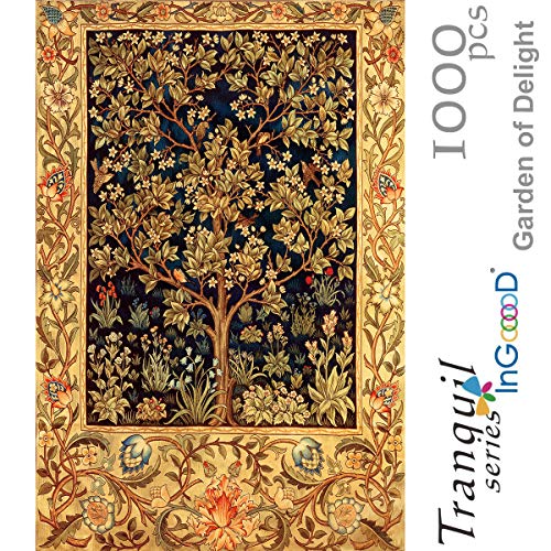 Ingooood Jigsaw Puzzles 1000 Pieces for Adult Tranquil Series Garden of Delight_IG0363 Entertainment Wooden Puzzles Toys - Image 1