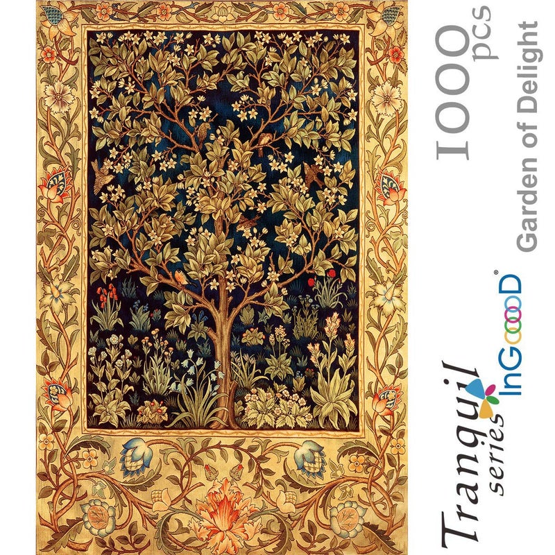 Ingooood Jigsaw Puzzles 1000 Pieces for Adult Tranquil Series Garden of Delight_IG0363 Entertainment Wooden Puzzles Toys - Image 4