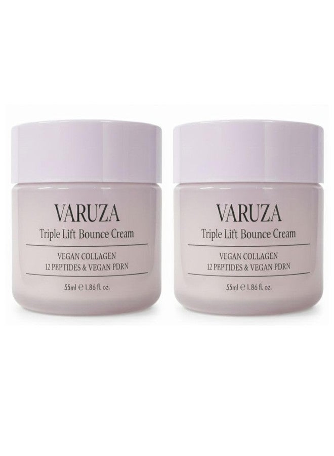 varuza Triple Lift Bounce Cream 55ml Vegan Collagen 12 Peptides Vegan PDRN 2ea - Image 1