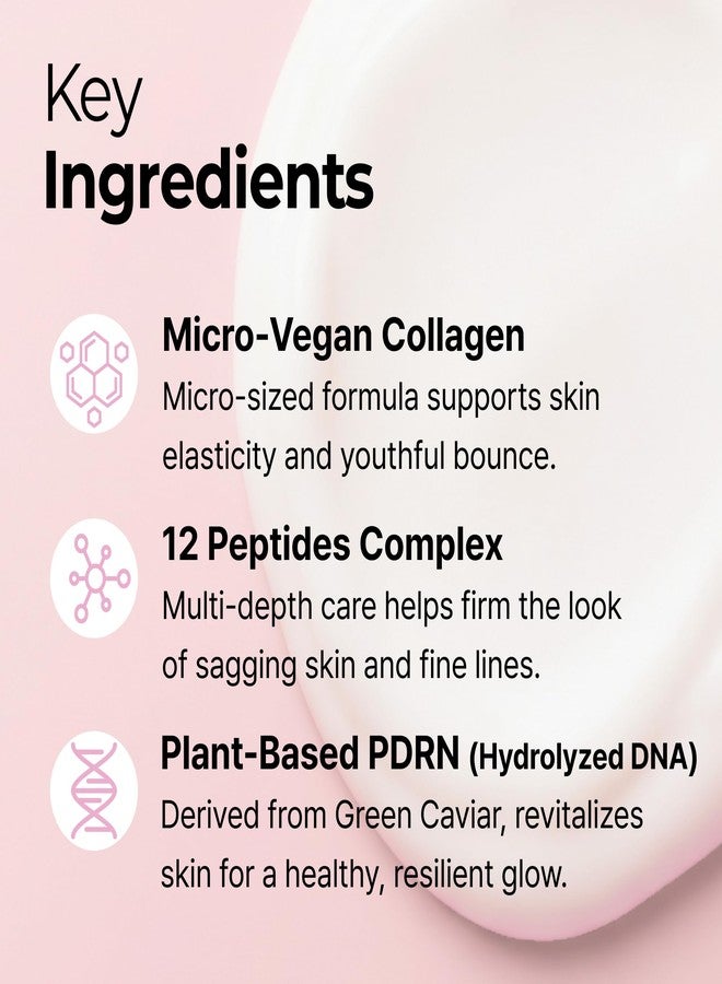 varuza Triple Lift Bounce Cream 55ml Vegan Collagen 12 Peptides Vegan PDRN 2ea - Image 4