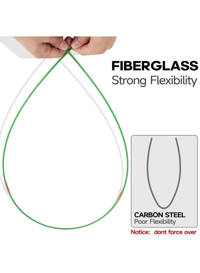 قضبان متوهجة من كابلات الأسلاك الكهربائية المصنوعة من الألياف الزجاجية مقاس 17 بوصة، ومجموعة قضبان كهربائية مزودة بـ 6 ملحقات مختلفة و10 أدوات سحب أسلاك بشريط لاصق - Image 5