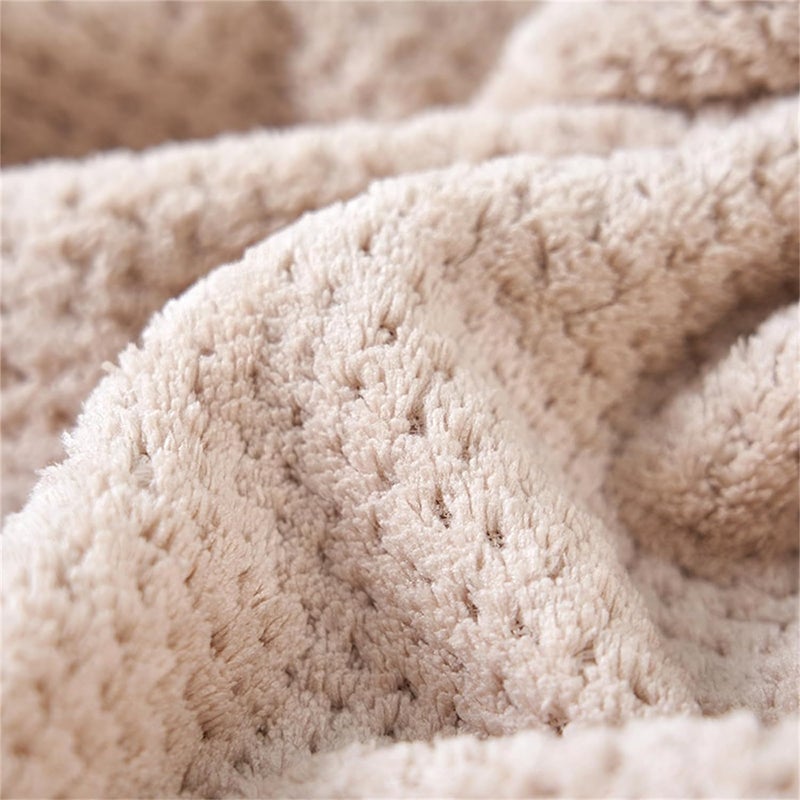 Linear Microfiber Hand Towel/Highly Absorbent Hand Towels for Bathroom/Soft Hand Microfiber Face Towel/Towel for Men, Women,Gym (SIZE-75x35) (Cream) - Image 2