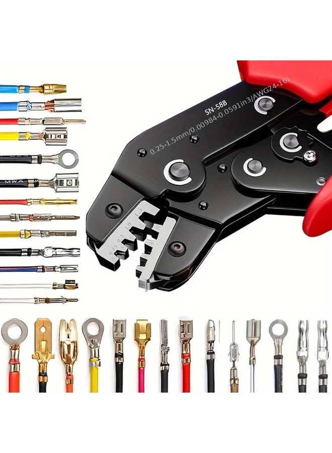 كماشة احترافية لربط الأسلاك بمشبك AWG 23-16 أداة كبس يدوية - Image 2