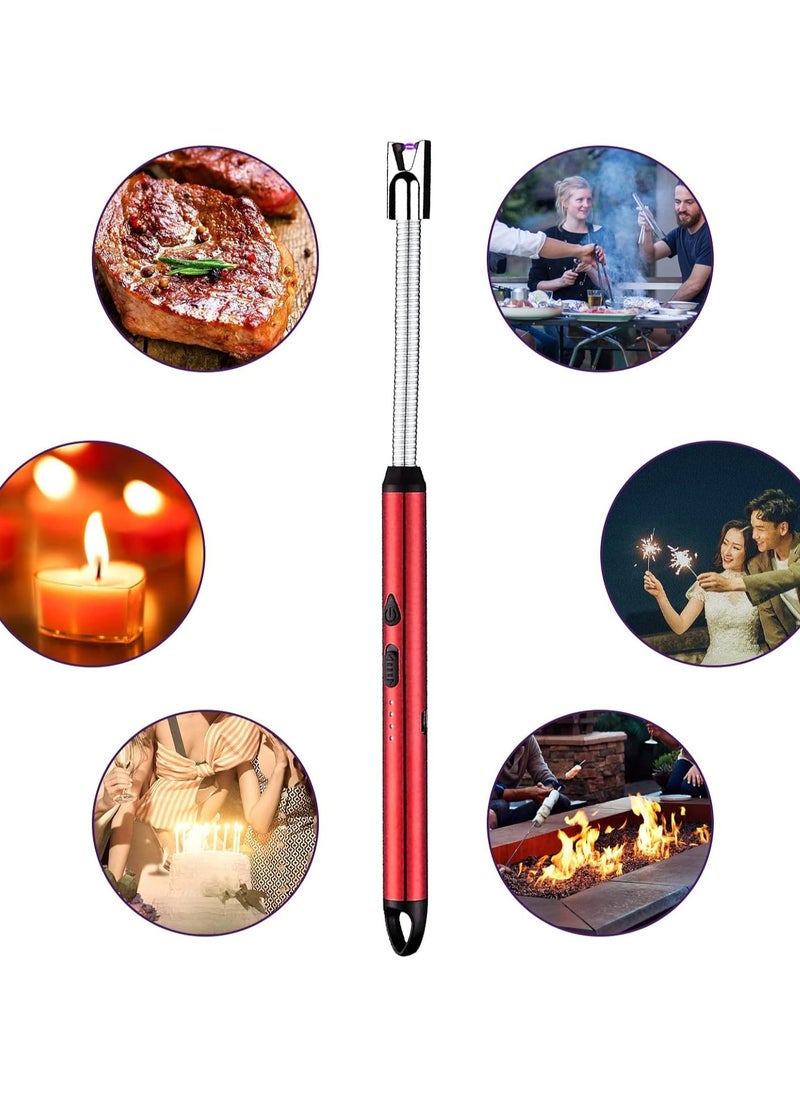 Generic - Candle lighter USB rechargeable with battery and display-Multicolored - Image 1