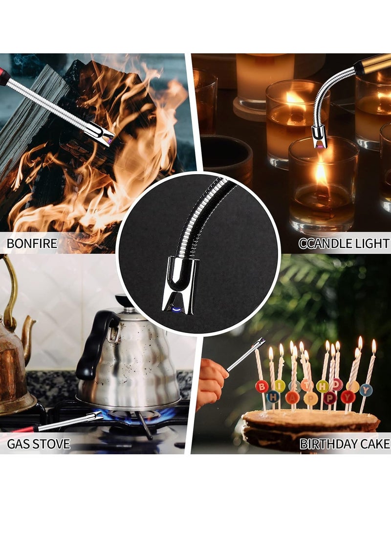 Generic - Candle lighter USB rechargeable with battery and display-Multicolored - Image 1