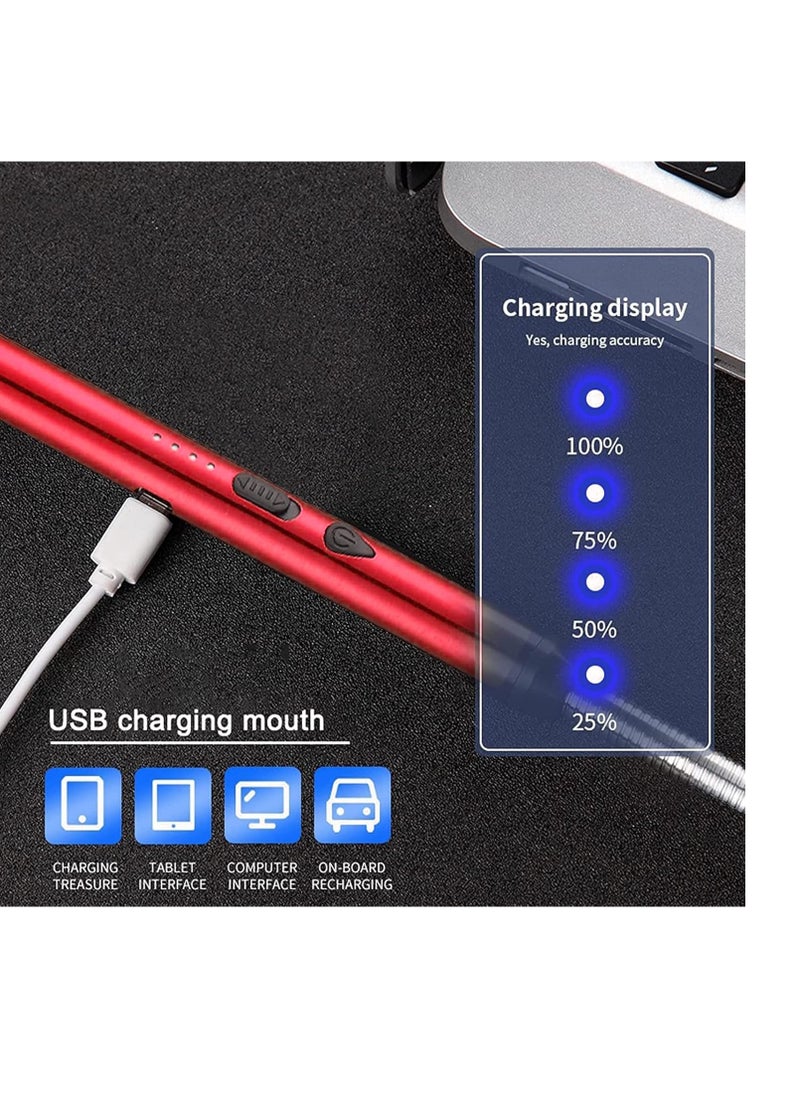 Generic - Candle lighter USB rechargeable with battery and display-Multicolored - Image 1