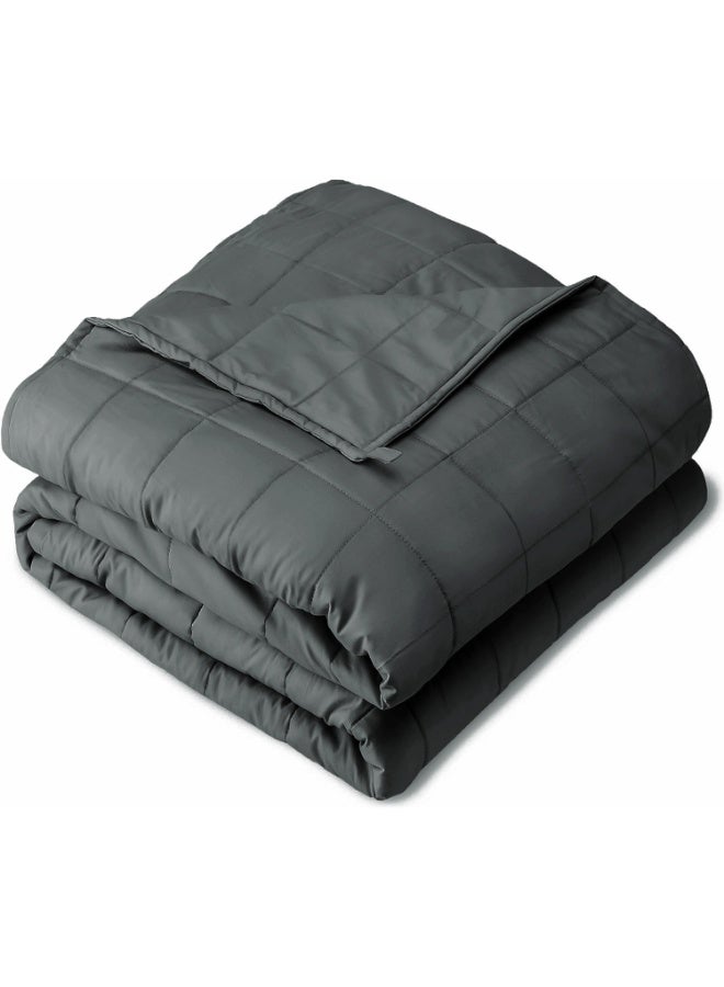 Fabienne Weighted Blanket 9.1kg/203x221cm Double Size Adult Heavy Blanket 80"x87"/20lbs Anxiety Relief Autism Therapy Stress and Insomnia Relief Deep Pressure Gravity Blanket for Couple Dark Grey