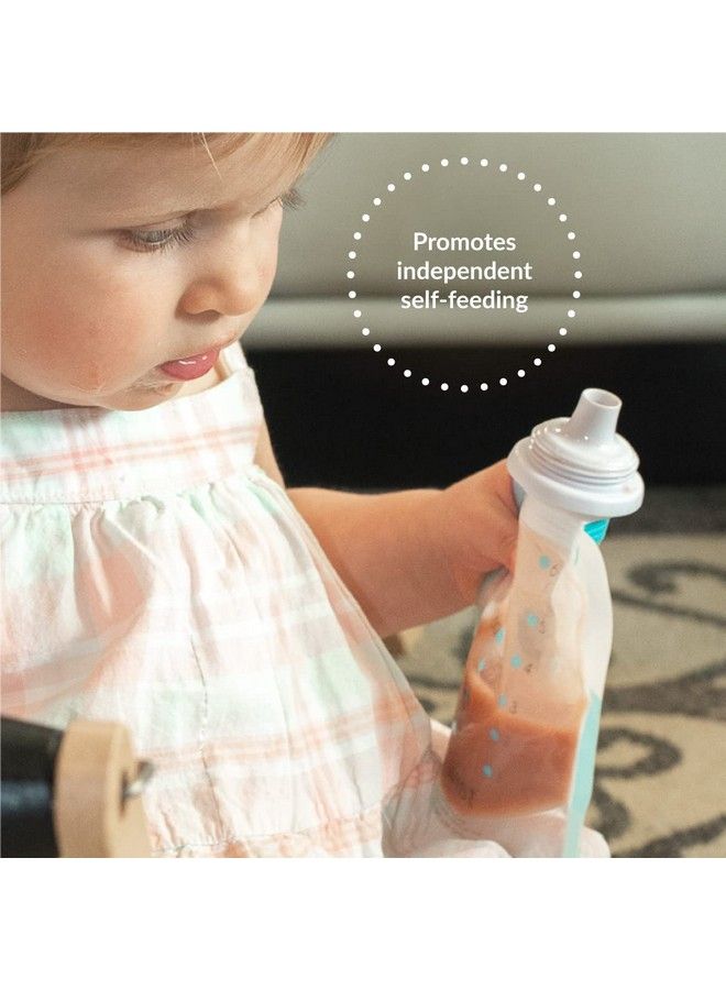 Kiinde Foodii Reusable Snack Spout Attachments For Homemade Puree Squeeze Pouches Easy And Convenient Food Maker System For Babies And Toddlers 2 Pack - Image 3