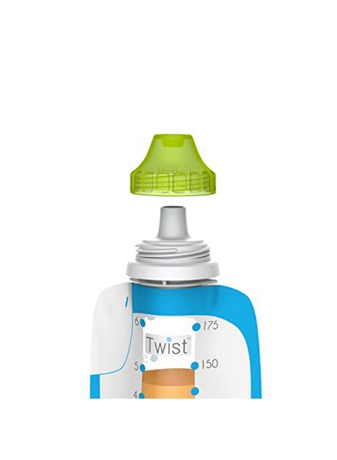 Kiinde Foodii Reusable Snack Spout Attachments For Homemade Puree Squeeze Pouches Easy And Convenient Food Maker System For Babies And Toddlers 2 Pack - Image 1
