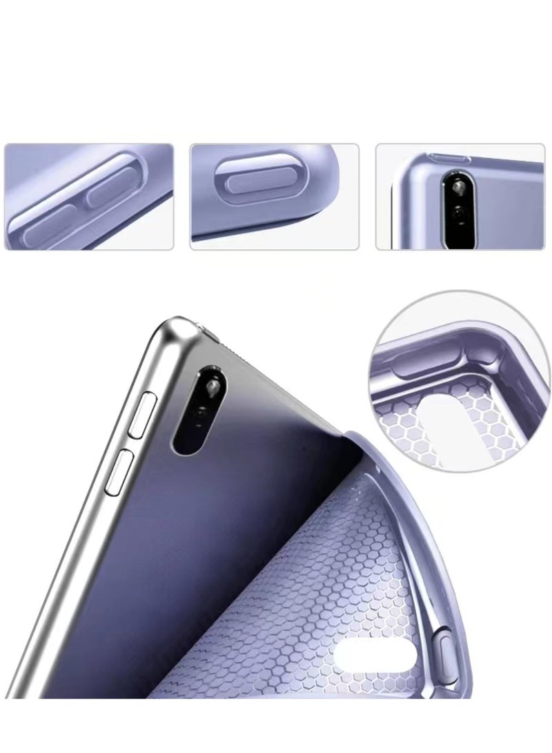 Tablet Cover Case Compatible with Huawei Matepad 11.5s" 2024 Tri-Fold Slim Case Shockproof Honeycomb TPU Case Auto Wake/Sleep Cover (Purple) - Image 3