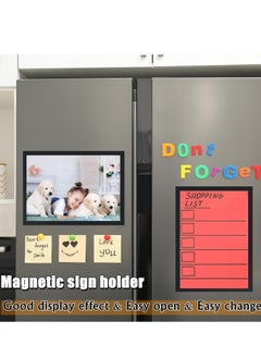Excefore A3 Magnetic Display Frame, Self Adhesive Paper Holder, for Ad Display, Storage Photos, Notices, Documents Photo Frame Alternatives (5Pack, Black)  - Image 4