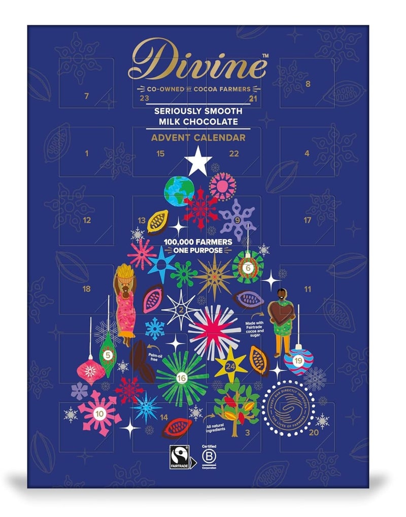 Divine تقويمات عيد الميلاد الإلهية - عبوة من 2 - شوكولاتة بالحليب - تقاليد لذيذة للأصدقاء والعائلة - رائعة للمشاركة - طعم رائع ومتعة في الاستخدام - Image 2