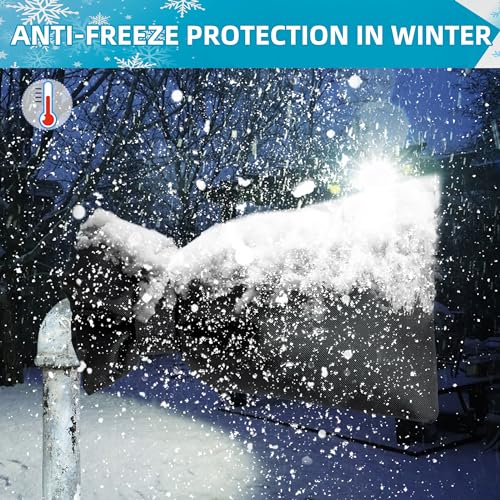 lucdnc Outdoor Faucet Covers for Winter 4 Pack Faucet Cover Freeze Protection Insulated Anti-Freeze Waterproof Material Reusable Faucet Cover Socks for Various Faucet Spigot,Pipe,Garden Hose Bib - Image 4