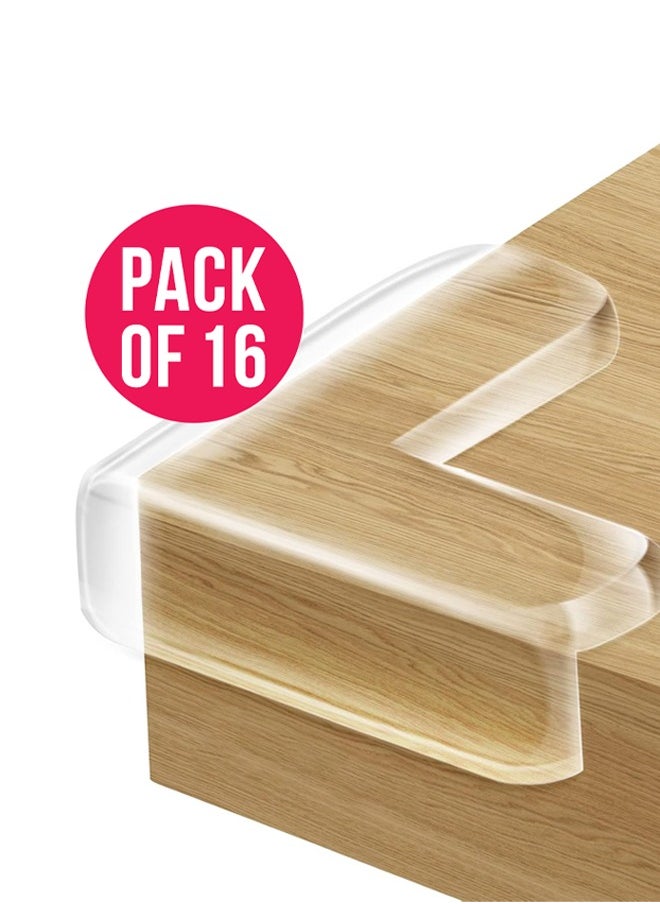 BRANDSFINITY 16 pcs Table Corner Protector for Baby Proofing, Clear, Edge Protector for Kids, Furniture Safety, Child Safety  - Image 1