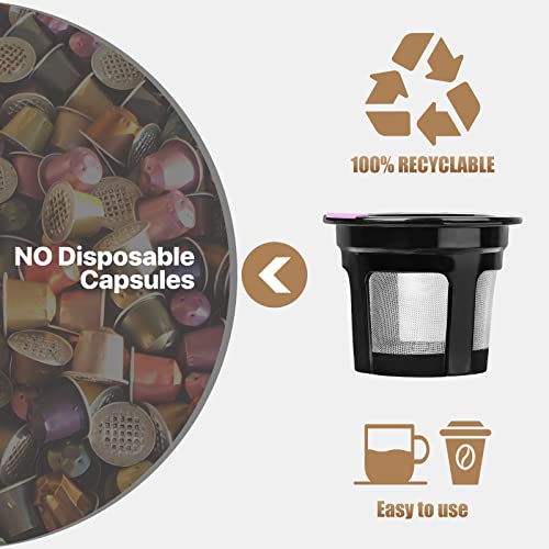 InwodiTeki Reusable K Cups for K-eurig, 8 Pack K Cup Reusable Coffee Pods, Universal Reusable K Cup for K-eurig 1.0 and 2.0, Refillable K Cup Coffe Pods BPA Free - Image 4
