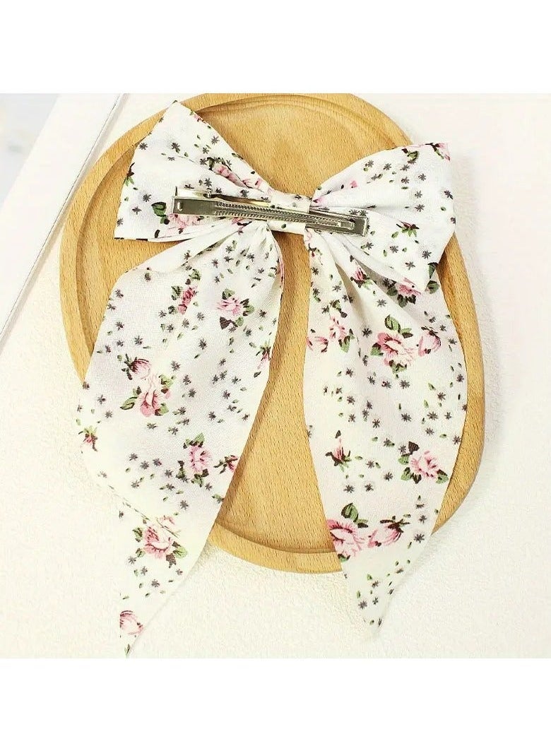 4 Pieces of Classic-Design Fabric Hair Clips for Women and Girls, Large Size - Image 4