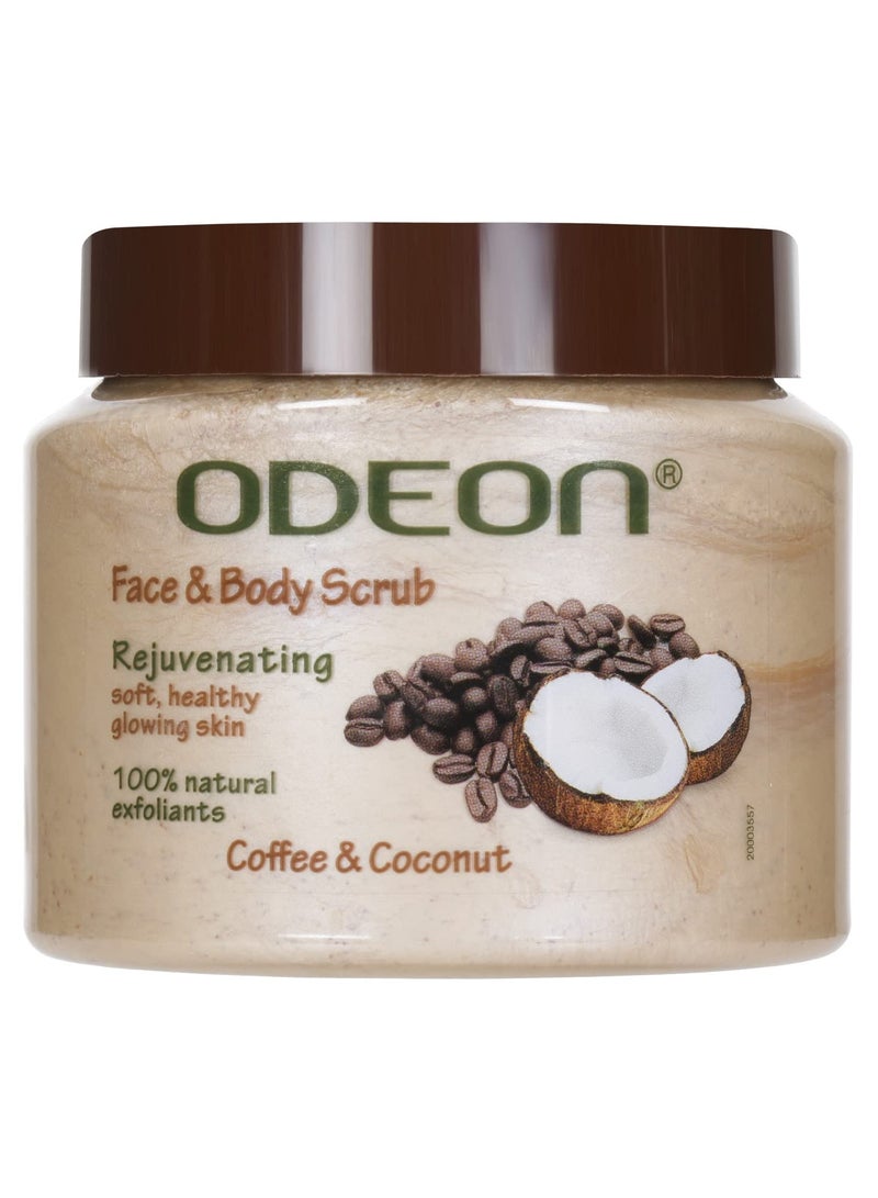 Odeon Coffee Coconut Rejuvenating Exfoliating Body Scrub 300ml - Image 1