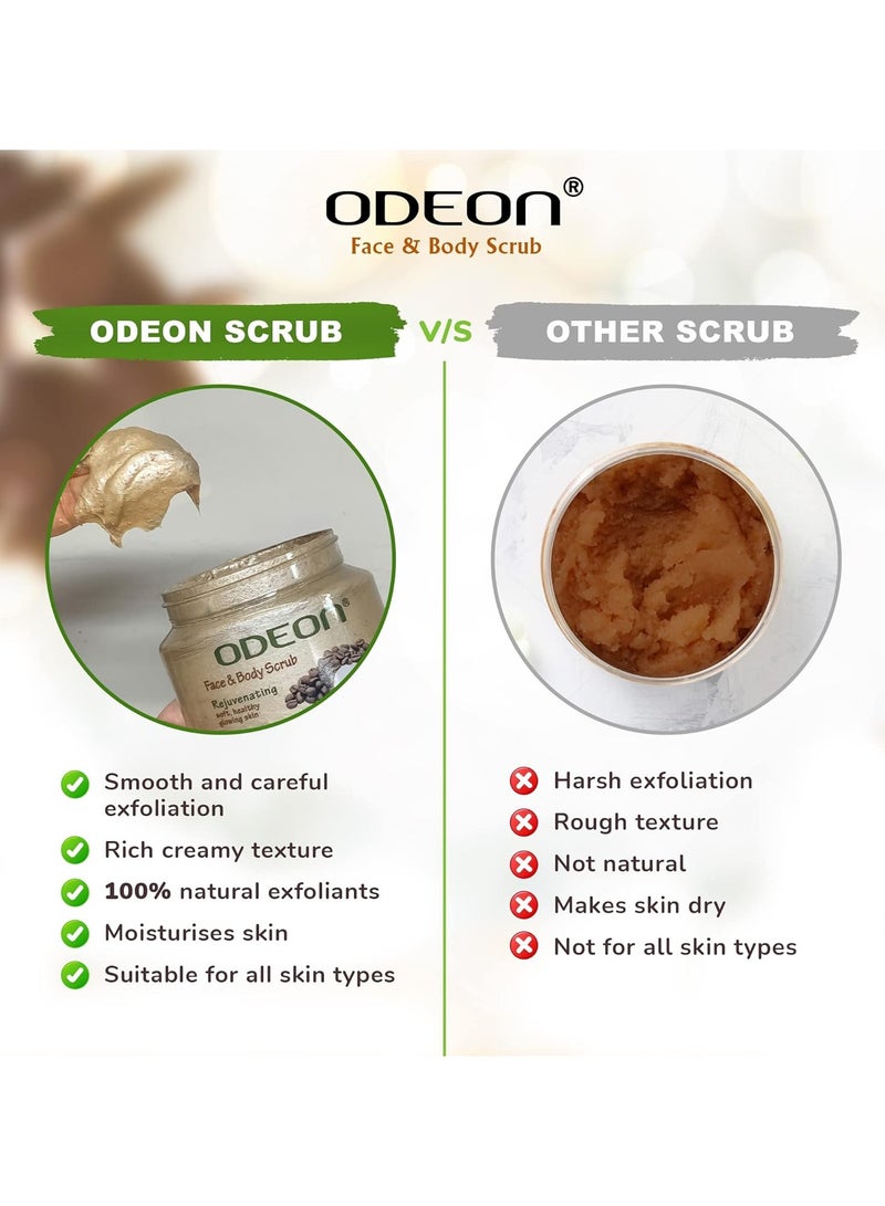 Odeon Coffee Coconut Rejuvenating Exfoliating Body Scrub 300ml - Image 3