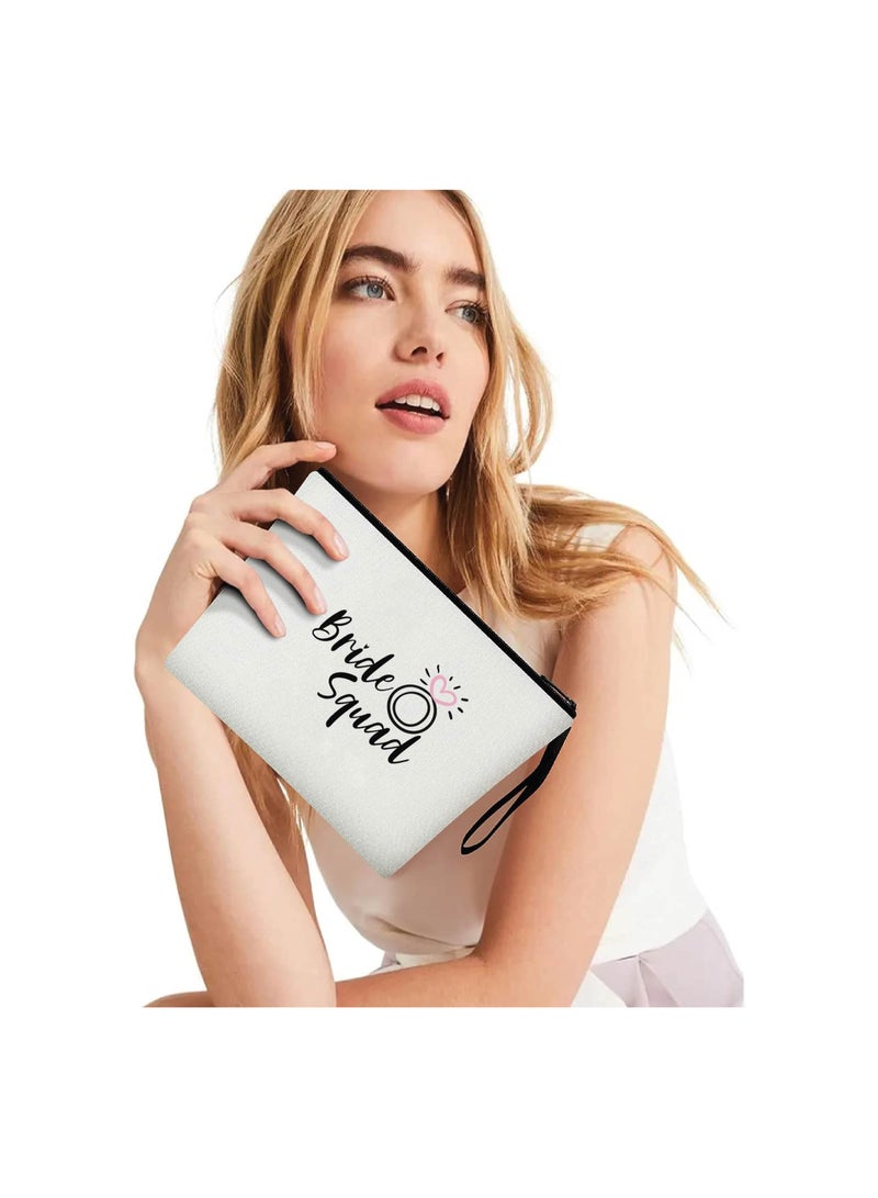 PRINTSHOP4ME Bride Squad Cosmetic Bags for Your Wedding Crew - Cosmetic Pouches - Makeup Bags for the Perfect Pre-Wedding Party - Image 4