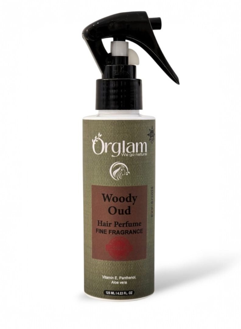 Orglam (Daily Vitamin Hair Perfum & Mist (Woody OUD) (SPF30)(Panthenol-Vitamin E-Aloe Vera)(125ml))