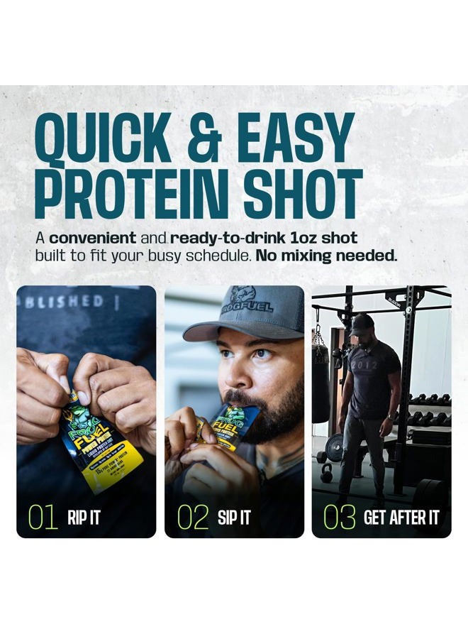 Power Regular Protein Shot, 15g Protein Nano-Hydrolyzed Grass Fed Collagen, Post Workout, Gluten Free, Fat & Sugar Free, 22 Amino Acids, 0 Carbs, Berry, 1 oz Packets, 24 Pack