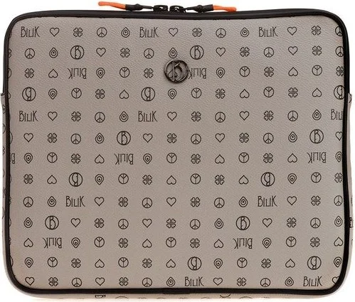 بيليك ديري Bilik Leather Monogram Gray Unisex Laptop & Briefcase Blkor Notebook-Mn
