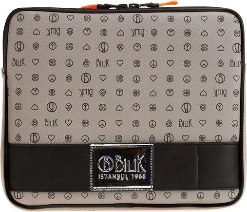 بيليك ديري Bilik Leather Monogram Gray Unisex Laptop & Briefcase Blkor Notebook-Mn