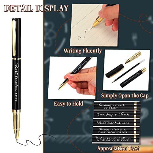 Seajan 20 Set Teacher Appreciation Gifts Pens with Boxes Inspirational Thank You Quotes Black Ink Ballpoint Pens for Teacher from Students Educator School Counselor Tutor Office Supplies(Black) - Image 3