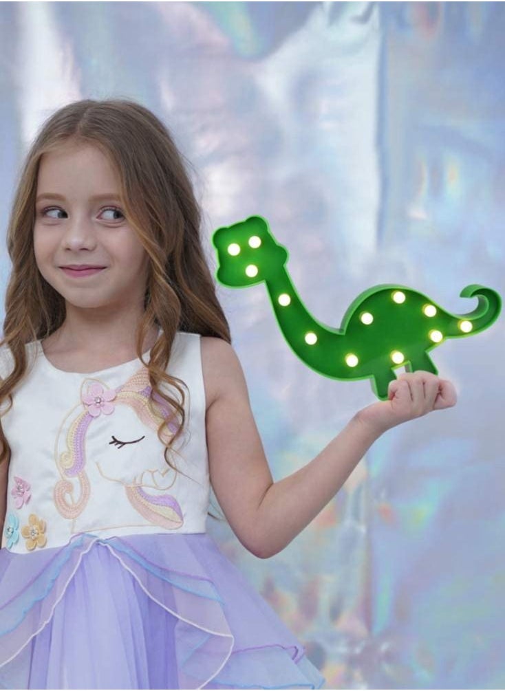 Salla - Dinosaur Marquee LED Night Light Green 31.5cm - Image 1