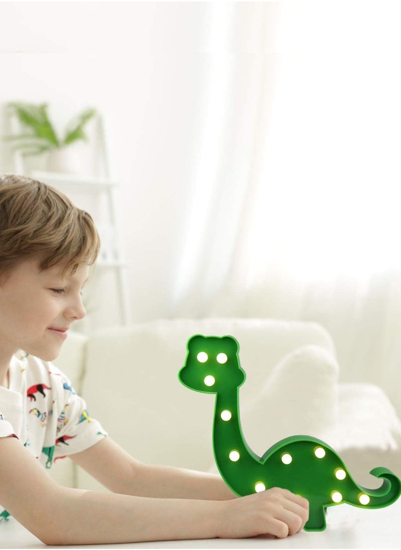 Salla - Dinosaur Marquee LED Night Light Green 31.5cm - Image 1