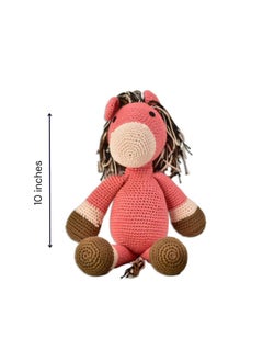 Happy Threads Happy Threads | Buttercup Horse,10 inch Tall,Handmade Crochet Toys,100% Cotton,Child Safe, Soft Stuffed Animals for Babies 6mths to Kids up to 13 Years, eco-Friendly Gifting & Decor Item  - Image 2