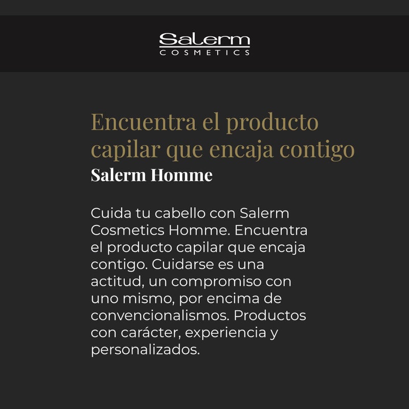 SALERM - Men's Hair Styling Gel - Homme Barber Line - 500 ml - Intense Hold Blue Gel - Hydrating and Texturizing - Keeps Hair Styled Longer - Alcohol-Free Formula - Image 5