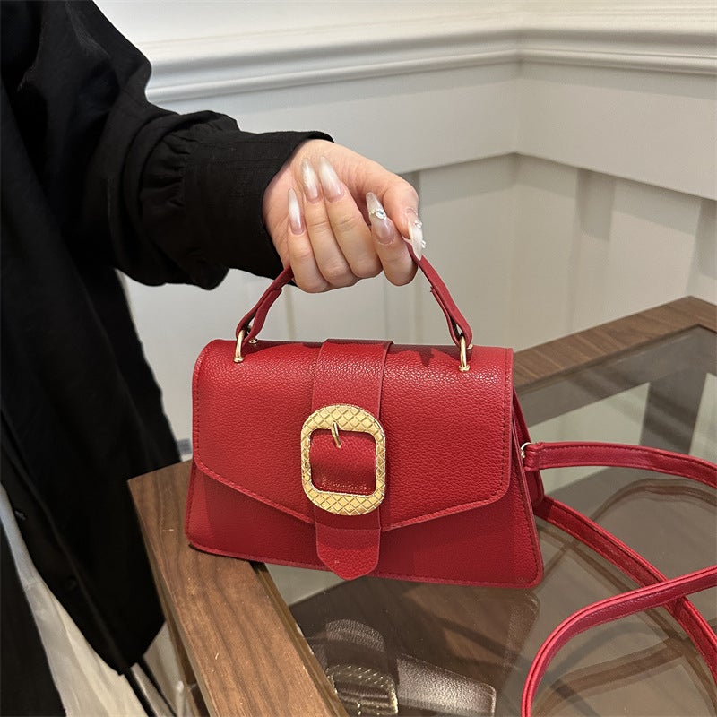 Niche Design Retro Bag For Women Summer Fashion Handheld Small Square Bag Texture Versatile Crossbody Bag - Image 2