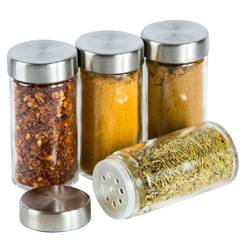 Verana Stainless Steel 16 pcs Jars Rotating Spice Jar Rack Set Seasoning Stand Holder Condiment Salt Pepper Shaker Kitchen Tools - Image 3