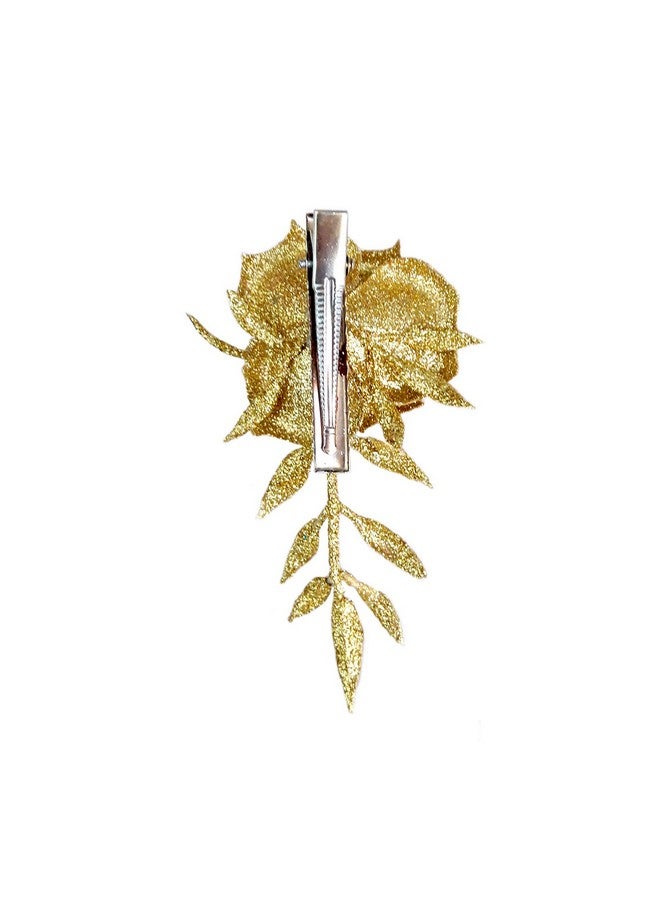 رابيدز فلو مشابك شعر Rapidsflow® للنساء/مشابك زهور للنساء/إكسسوارات شعر للنساء والفتيات مجموعة من قطعتين (ذهبي) - Image 5