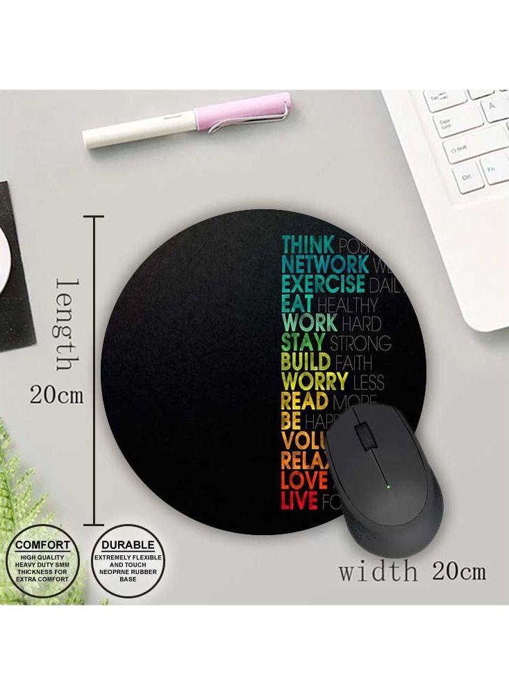 Protective Printed Mouse Pad Round - Image 1