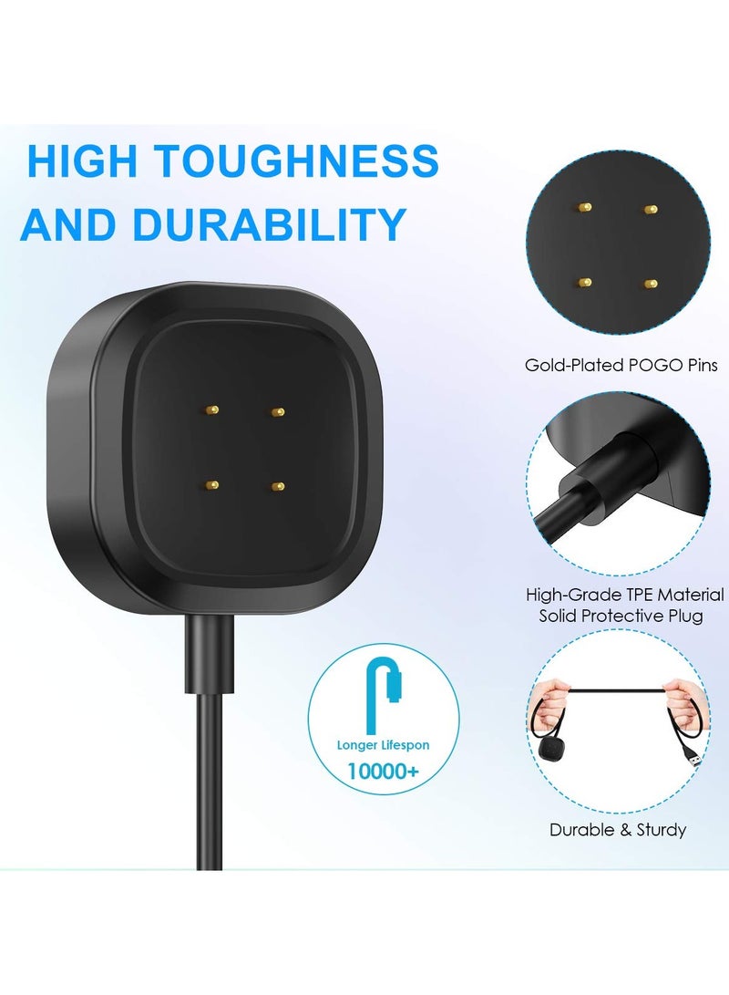XICEN 1 Pack Compatible with Fitbit Sense 2 Versa 4 Sense Versa 3 Charger Replacement Charging Cable USB Dock Power Cable Cord Accessories for Versa 4 Sense 2 Smartwatch  - Image 3