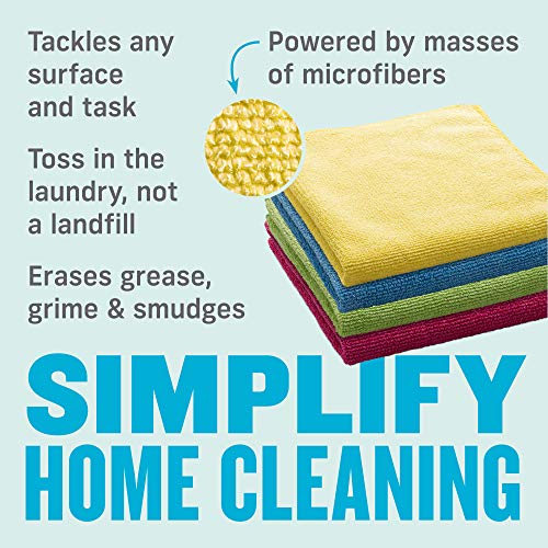 E-Cloth Microfiber Cloth 4-Pack, World's Leading Premium Microfiber Cleaning Cloth, Twice as Durable as Competition, 1 Year Guarantee, Ideal for Kitchen, Countertops, Sinks, and Bathrooms, Assorted - Image 3