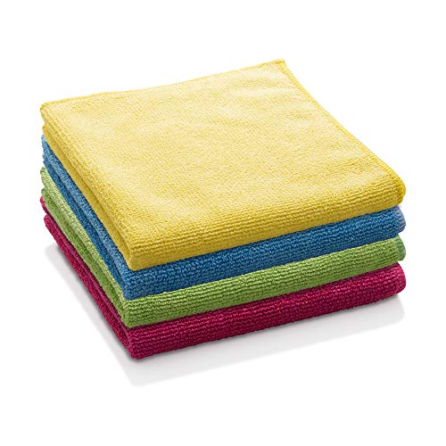 E-Cloth Microfiber Cloth 4-Pack, World's Leading Premium Microfiber Cleaning Cloth, Twice as Durable as Competition, 1 Year Guarantee, Ideal for Kitchen, Countertops, Sinks, and Bathrooms, Assorted - Image 1